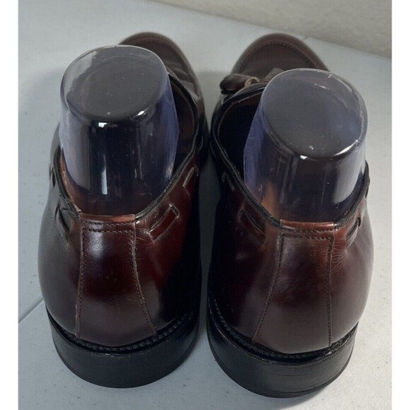 Allen Edmonds Saratoga Shoes Mens 11 AA Oxblood Leather Tassel Loafers USA Made main image 5